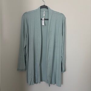 Soma NWT Light Sage Open Front Ribbed Cardigan - Cool Nights -Size L